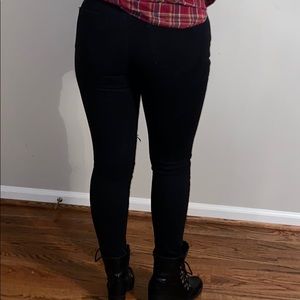 Kancan Black Denim Distressed Jeans